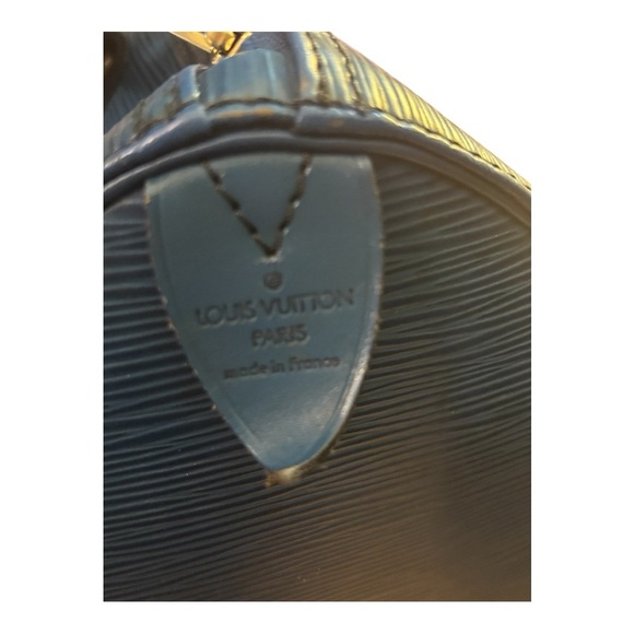 Vintage Louis Vuitton Speedy 30 – Blue Epi Leather – Excellent Condition - Picture 10 of 13